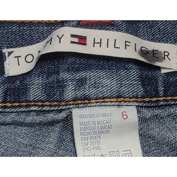 Tommy Hilfiger Blue Cropped Low Rise Denim Jeans 6 Lightweight Soft Straight Leg - Picture 3 of 7